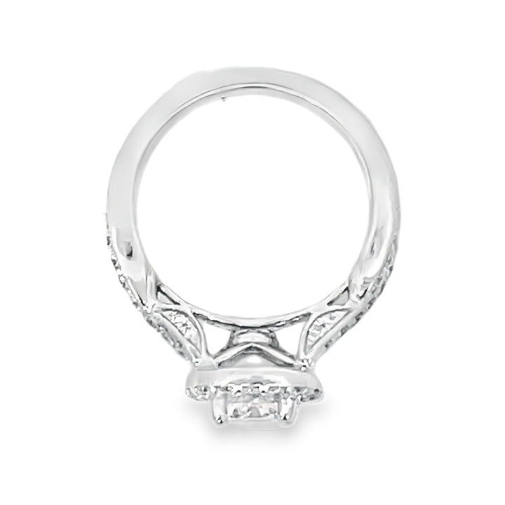 White Gold Halo Style Round Center 1.70 Carats