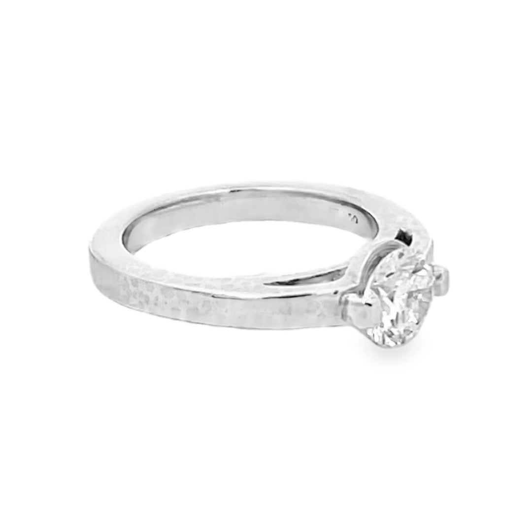 Platinum Solitaire Round Diamond Engagement Ring 1.00ctw