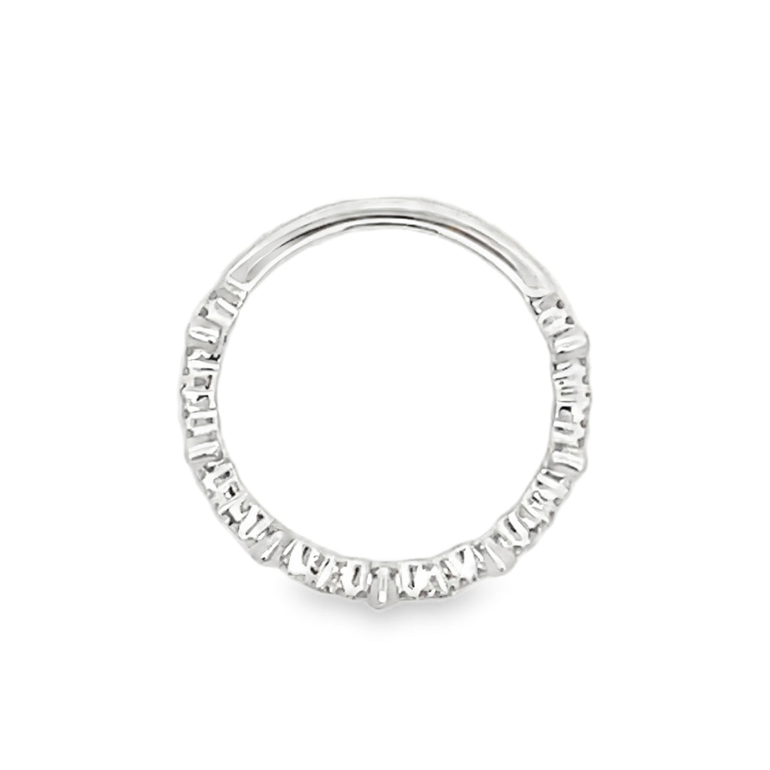 14K White Gold Fancy Stackable Band 0.25ctw
