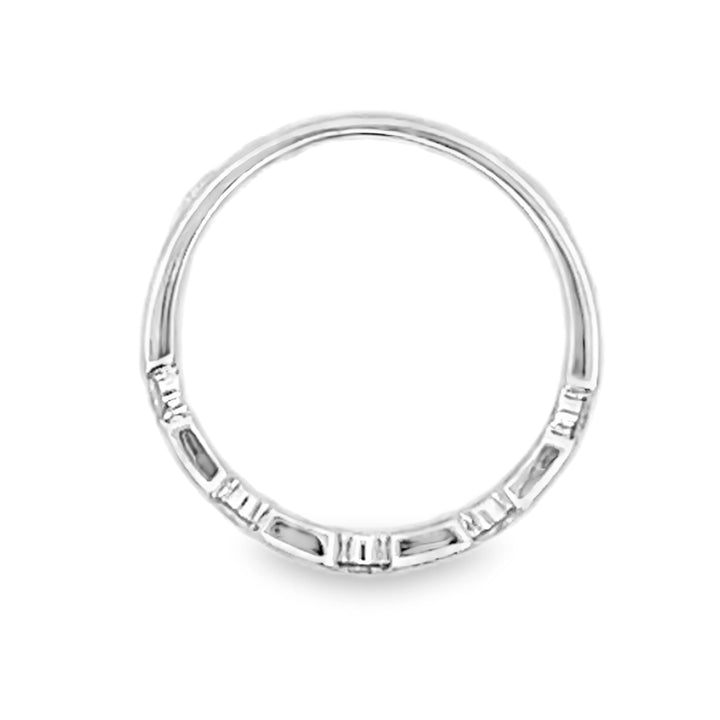 14K White Gold Round Diamond Band 0.17ctw