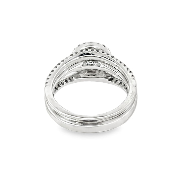 14K White Gold 0.48 Ct Tw Round Wedding Set – Semi Mount