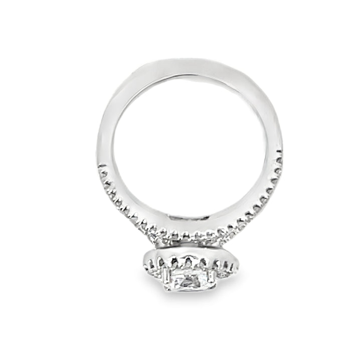 14K White Gold 0.48 Ct Tw Round Wedding Set – Semi Mount