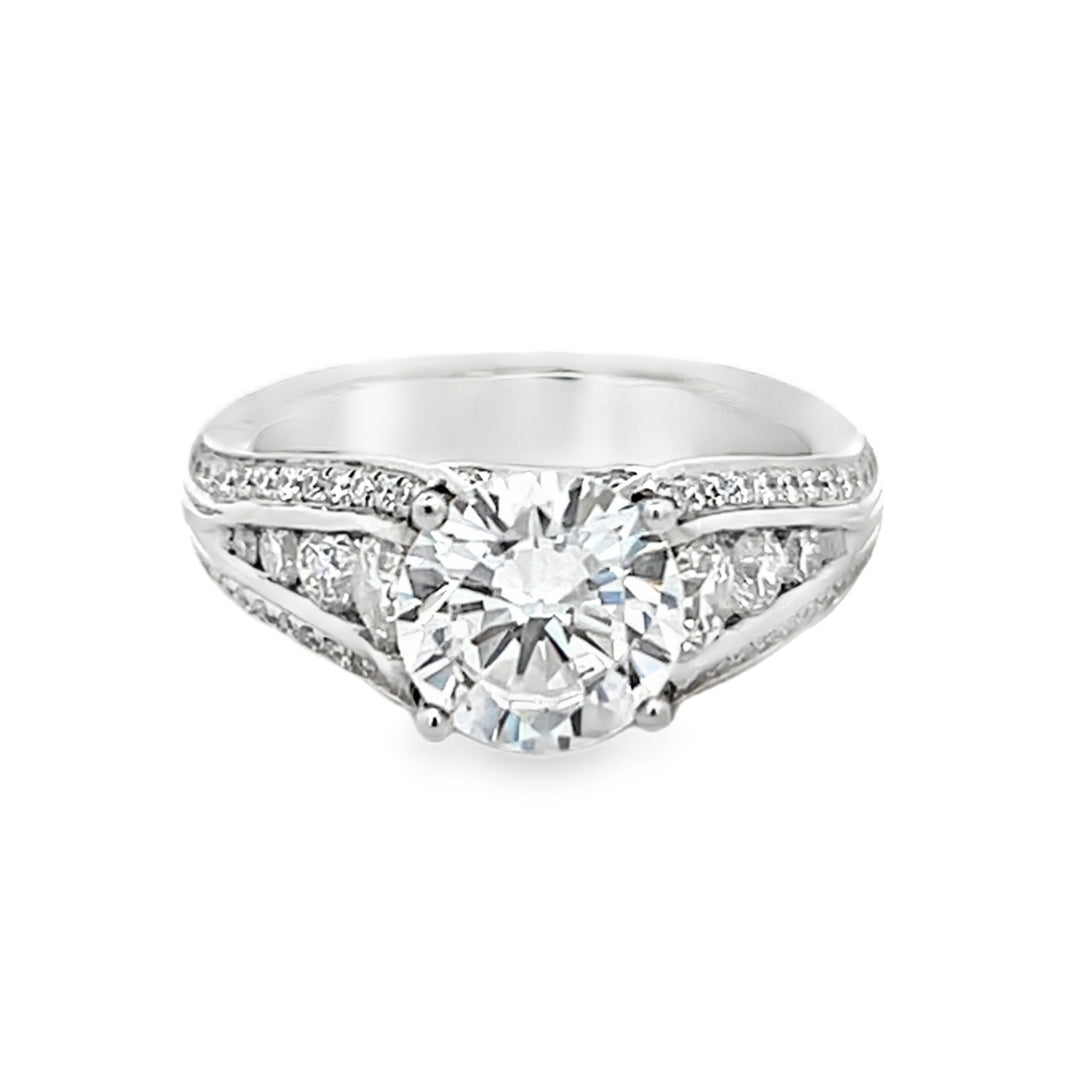 18K White Gold 1.50ct Diamond Semi Mounting Ring