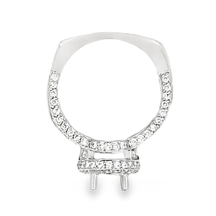 14K White Gold Diamond Semi Mounting 1.97ctw