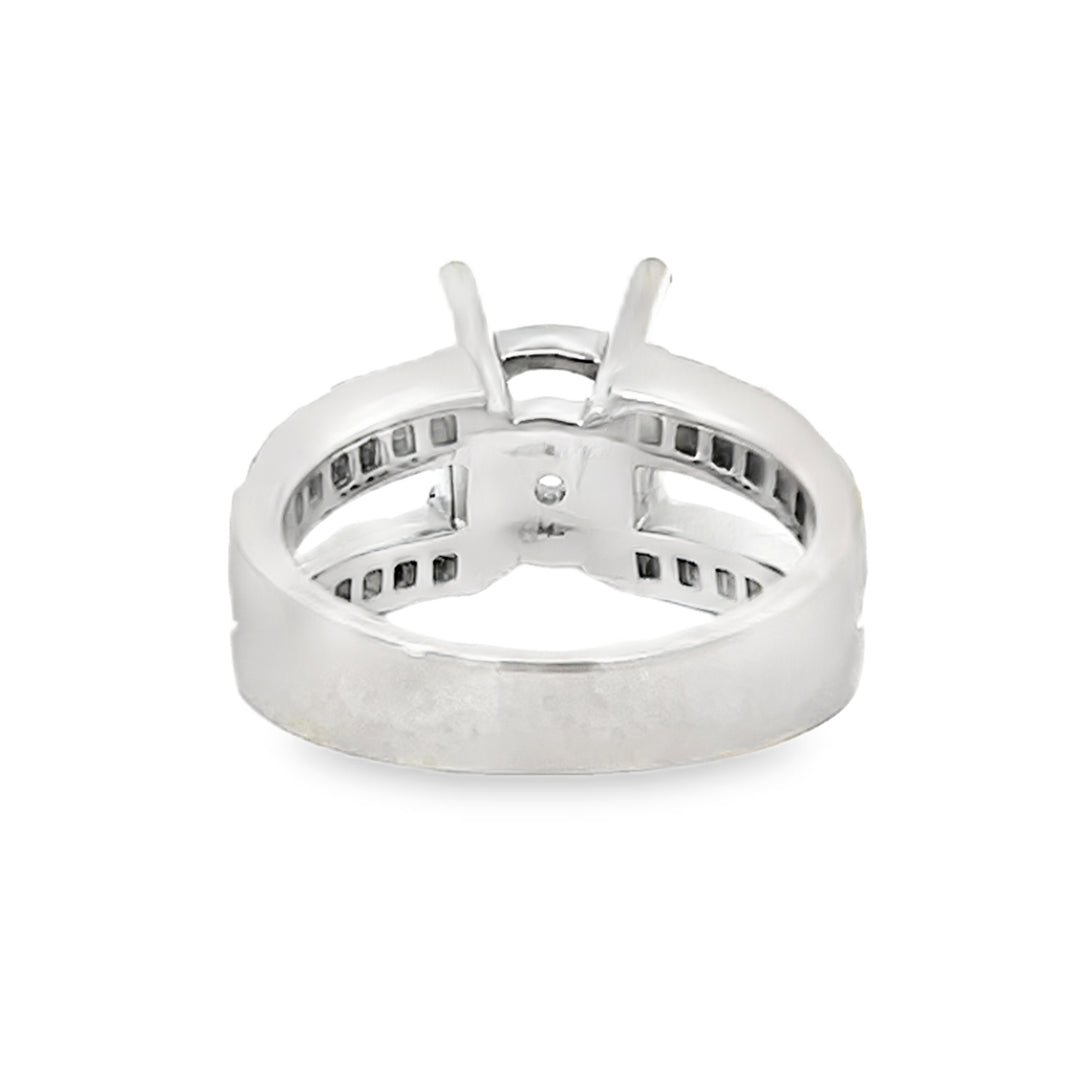 14k White Gold 1.50ct Diamond Semi Mounting Ring