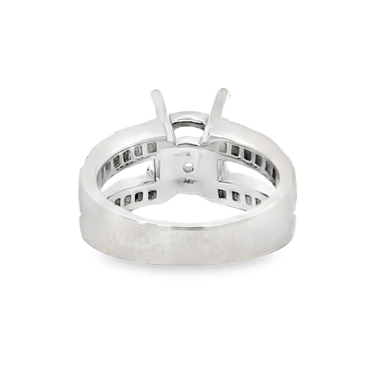14k White Gold 1.50ct Diamond Semi Mounting Ring