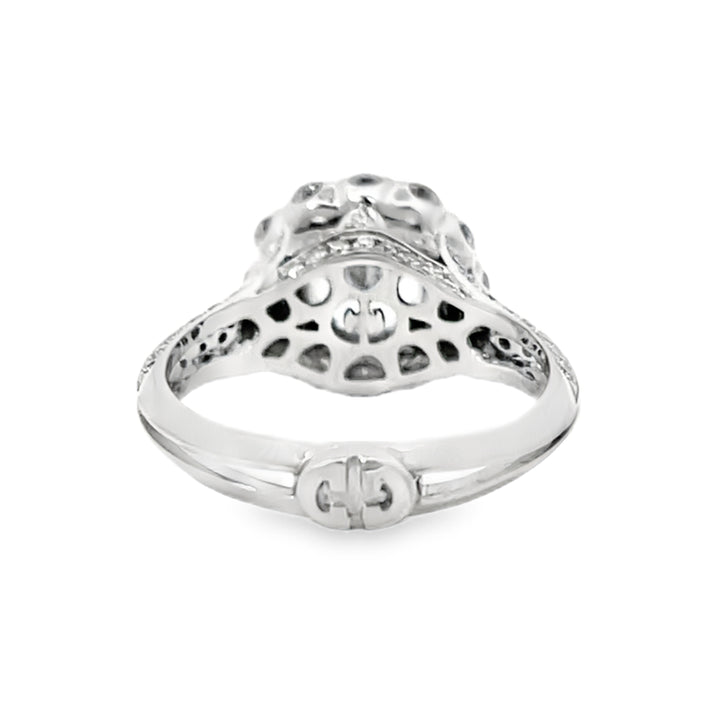 White Gold Halo Style 1.22 Carats Diamond Semi Mounting