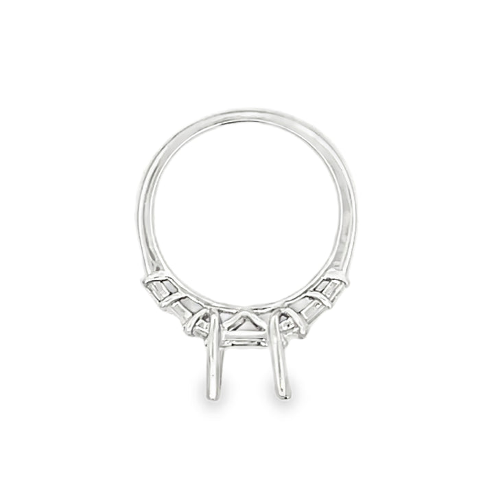 18k White Gold 0.56ct Diamond Semi Mounting Ring