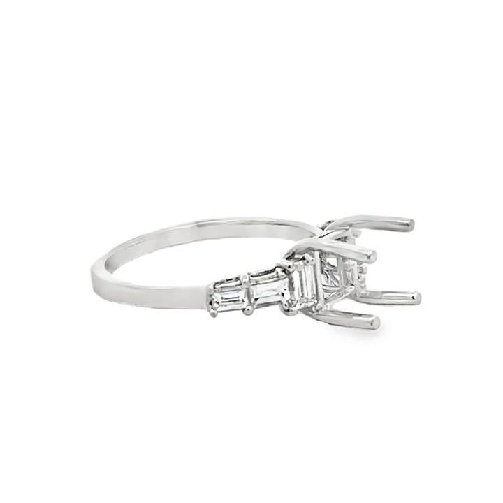 18k White Gold 0.56ct Diamond Semi Mounting Ring