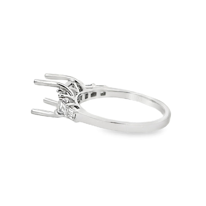 18k White Gold 0.56ct Diamond Semi Mounting Ring