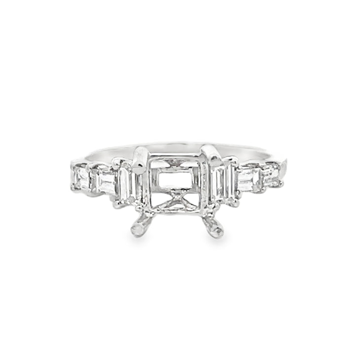 18k White Gold 0.56ct Diamond Semi Mounting Ring