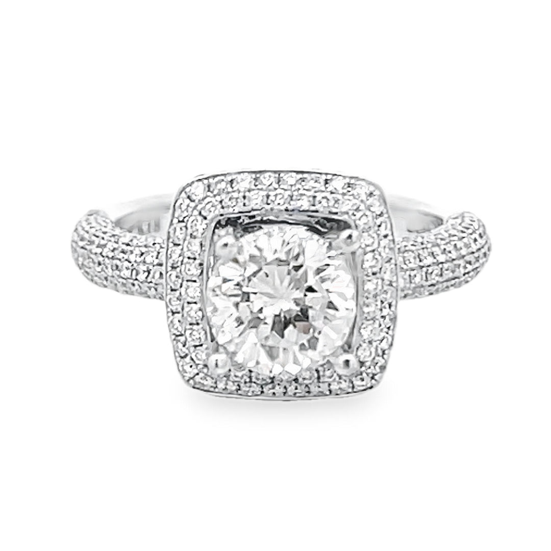 White Gold Diamond Semi Mounting 1.08 Carat