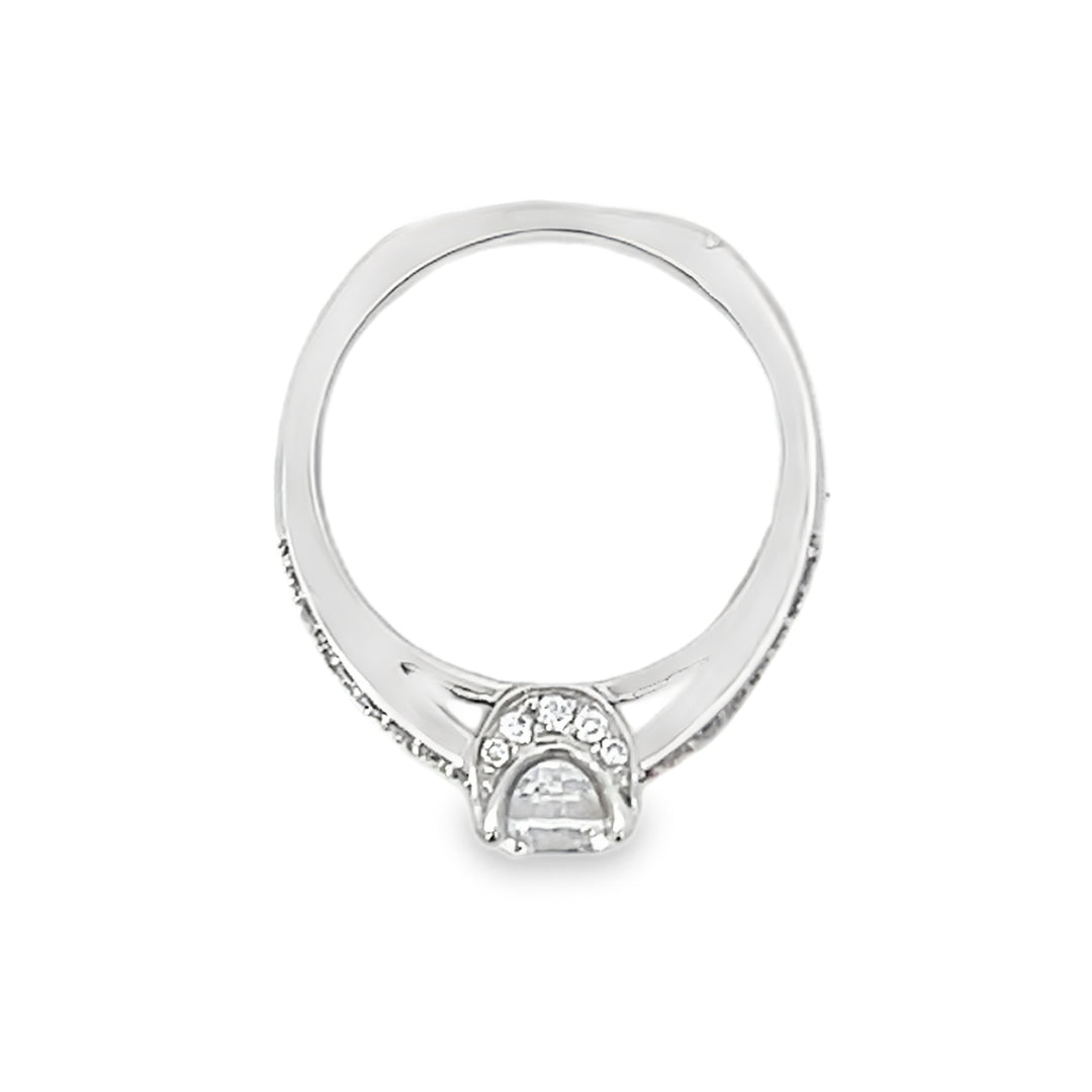 18K White Gold 0.53ct Diamond Semi Mounting Ring