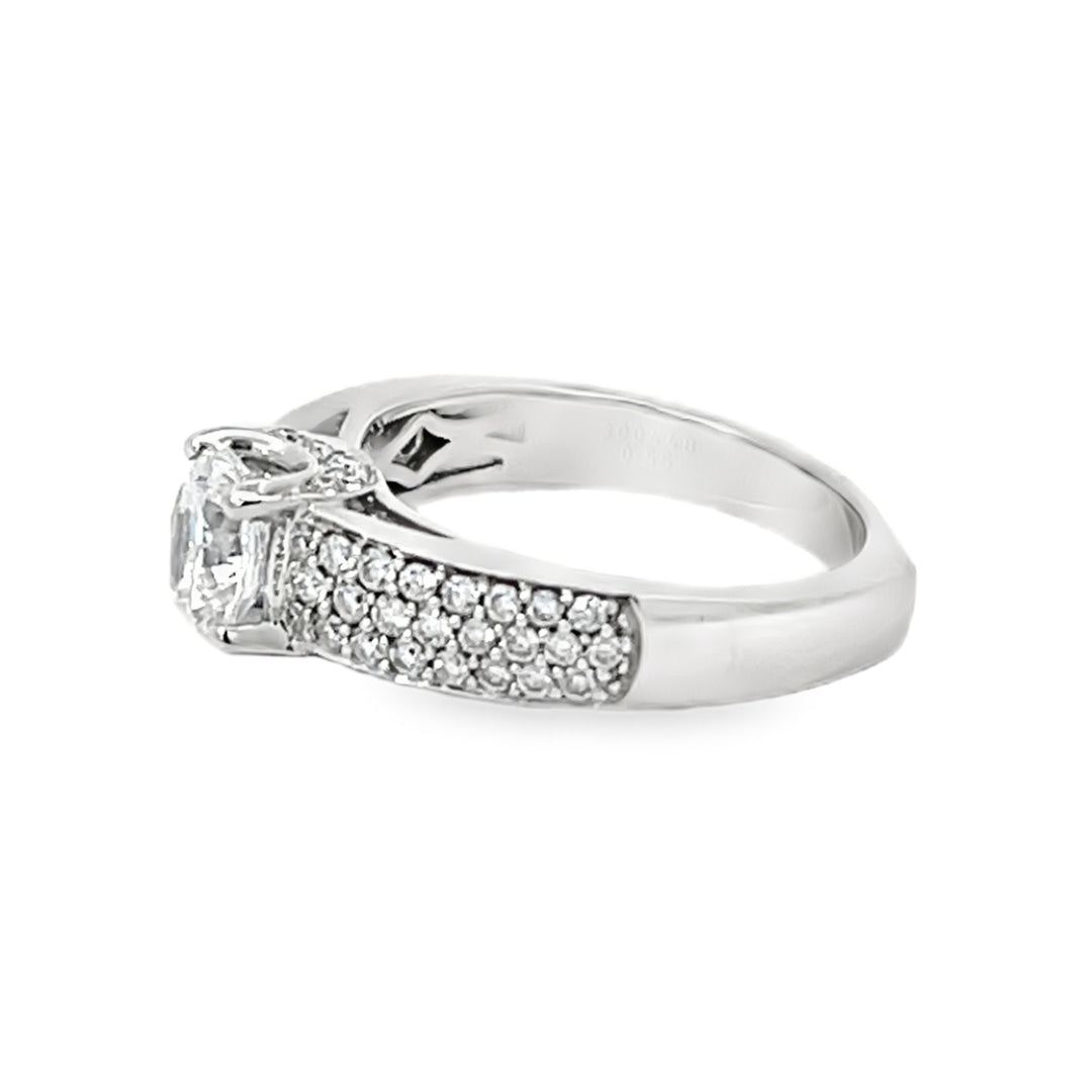 18K White Gold 0.53ct Diamond Semi Mounting Ring