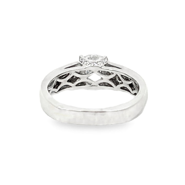 18K White Gold 0.53ct Diamond Semi Mounting Ring