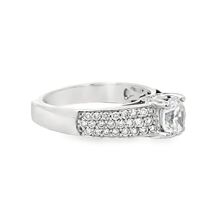 18K White Gold 0.53ct Diamond Semi Mounting Ring
