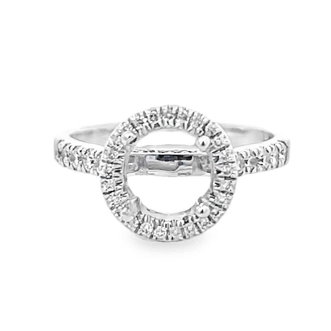 White Gold Diamond Semi Mounting 0.55 Carat