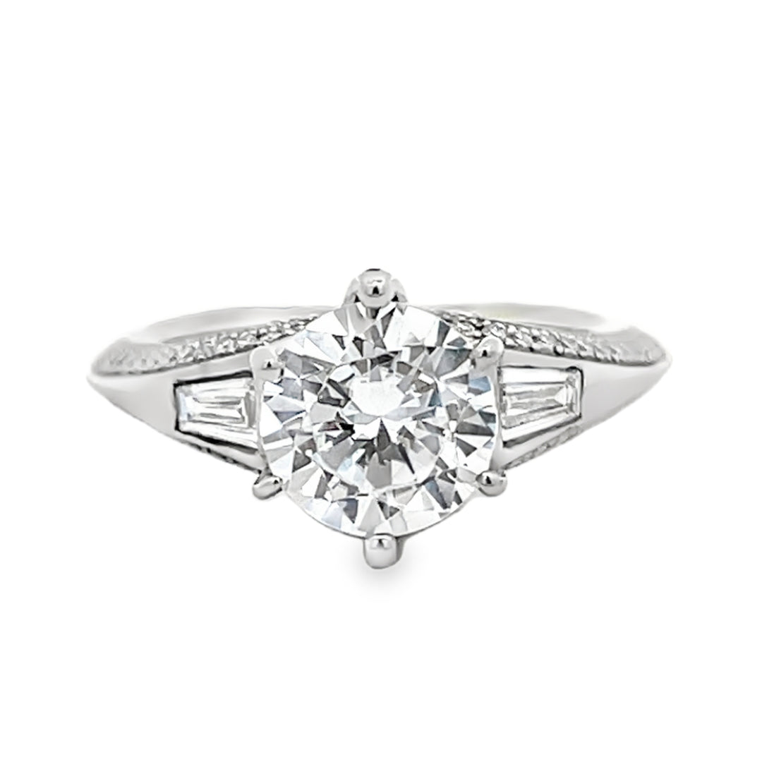 Platinum 0.60ct Diamond Semi Mounting Ring