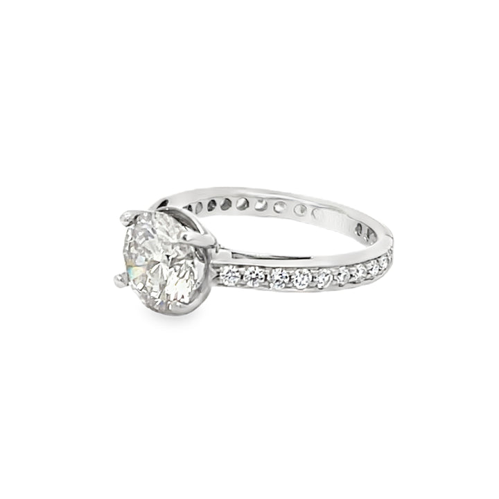 Platinum 0.60ct Round Diamond Engagement Ring