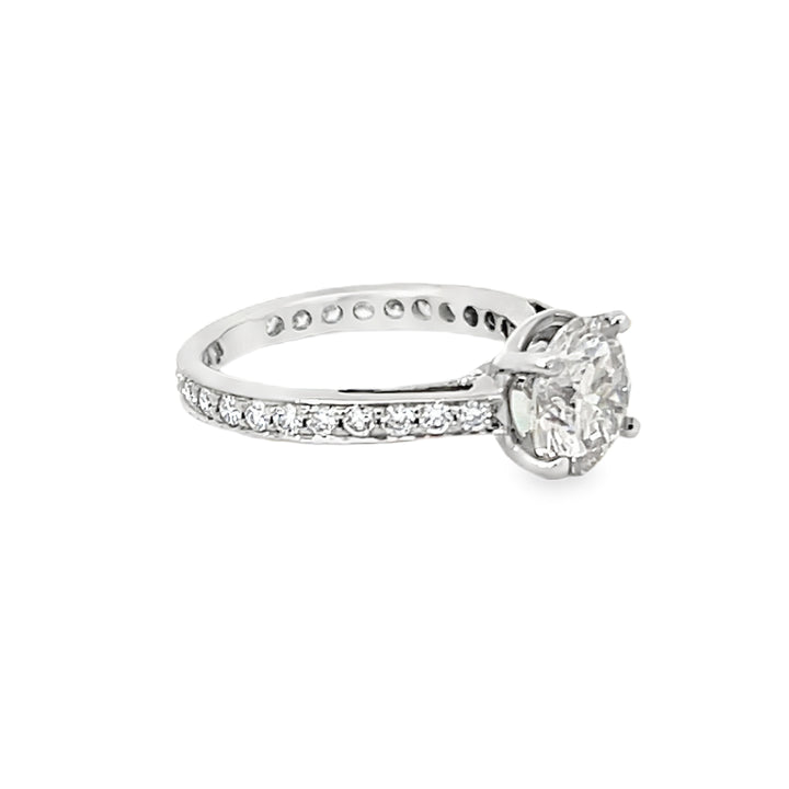 Platinum 0.60ct Round Diamond Engagement Ring