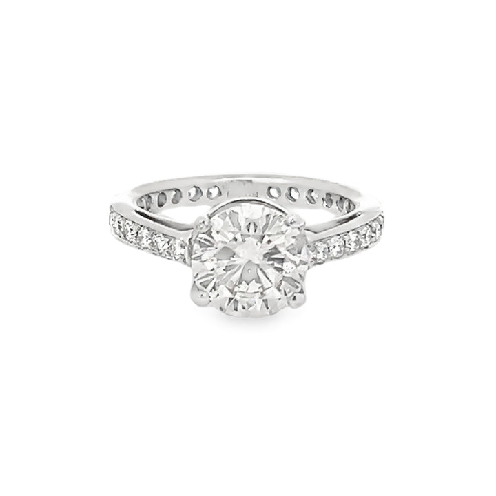 Platinum 0.60ct Round Diamond Engagement Ring