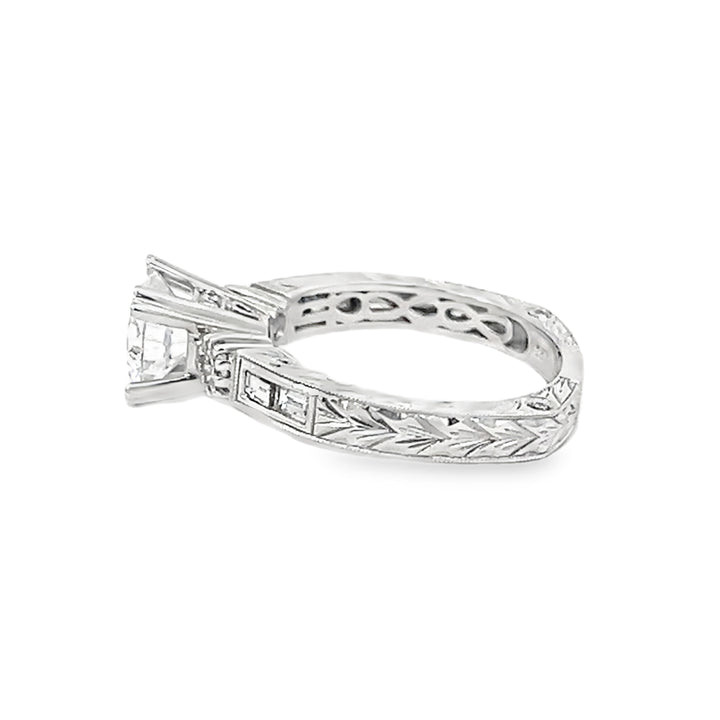 18K White Gold 0.46ct Diamond Semi Mounting Ring