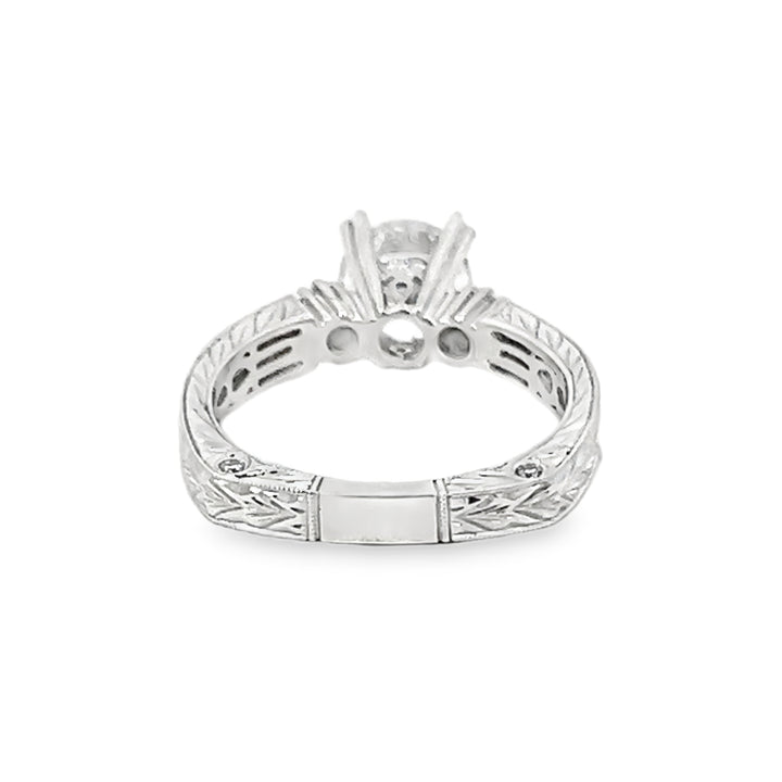 18K White Gold 0.46ct Diamond Semi Mounting Ring