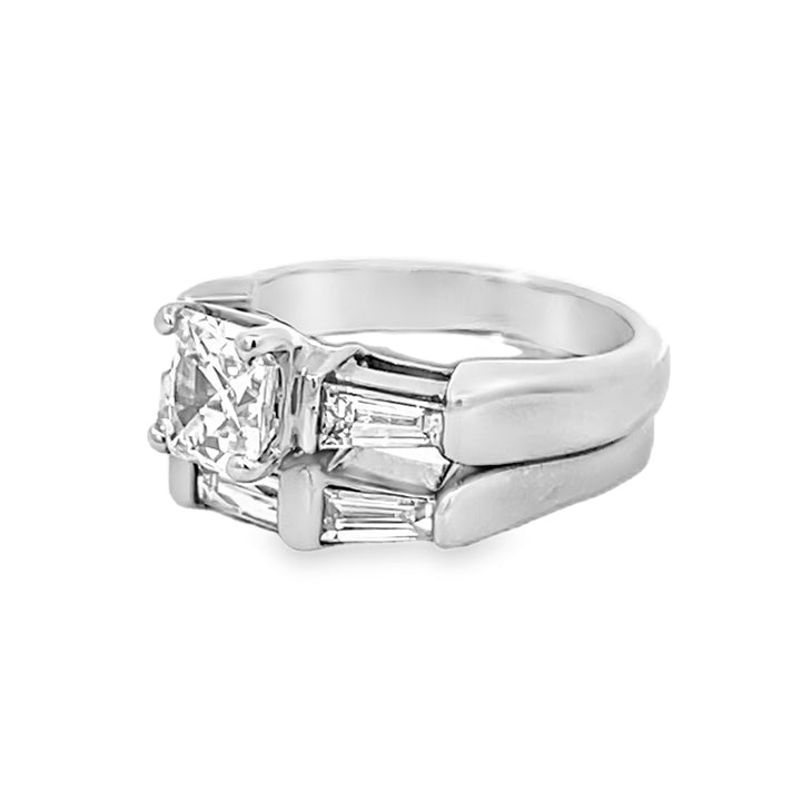 18K White Gold 2.22ct Tycoon Diamond Wedding Ring Set