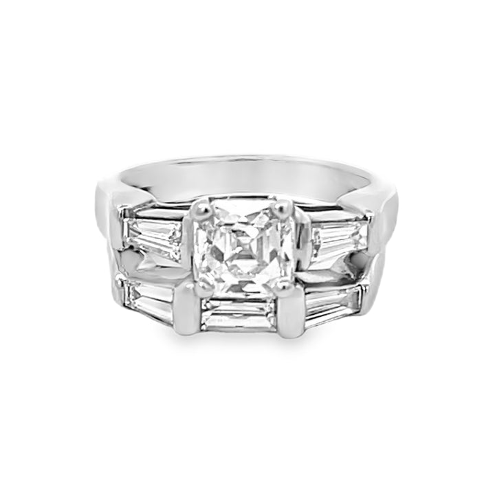 18K White Gold 2.22ct Tycoon Diamond Wedding Ring Set