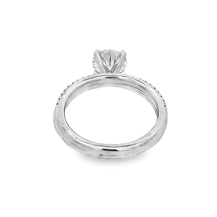 14K White Gold Round Cut Diamond 2-Piece Wedding Set 1.50ctw
