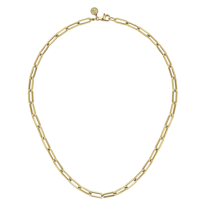 Gold Paperclip Hollow Necklace