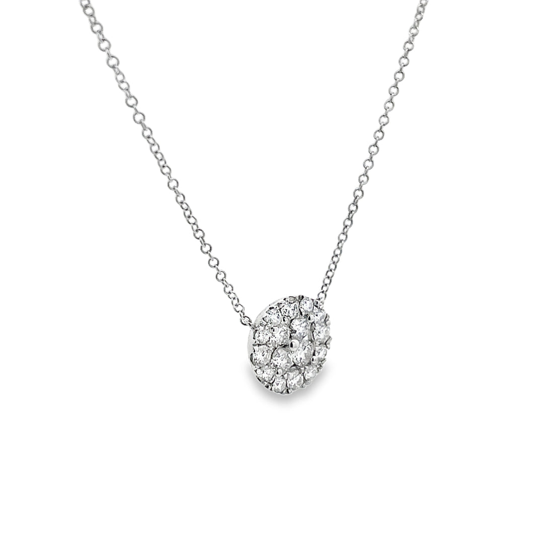 Diamond Cluster Circle Necklace