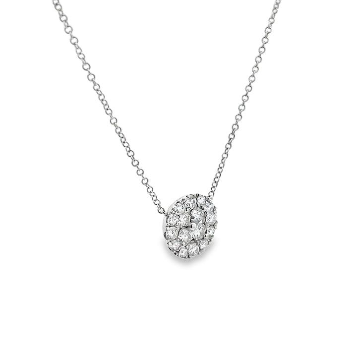 Diamond Cluster Circle Necklace