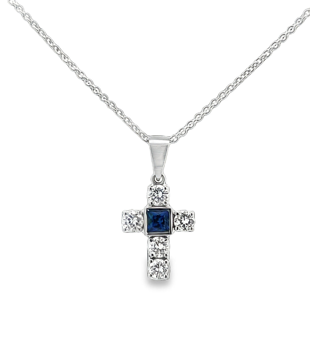 Sapphire Diamond Cross