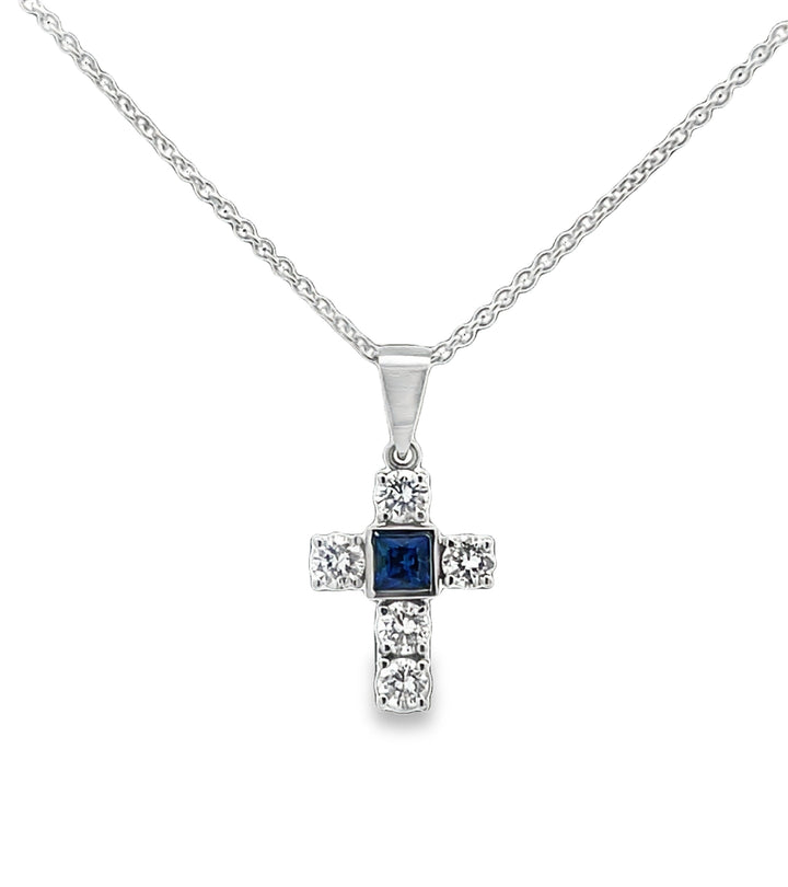 Sapphire Diamond Cross