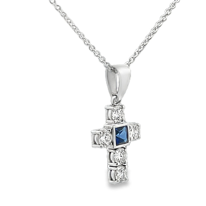 Sapphire Diamond Cross