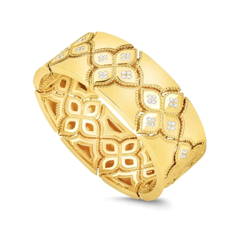 Venetian Princess 18K Yellow Gold Diamond Bangle Bracelet