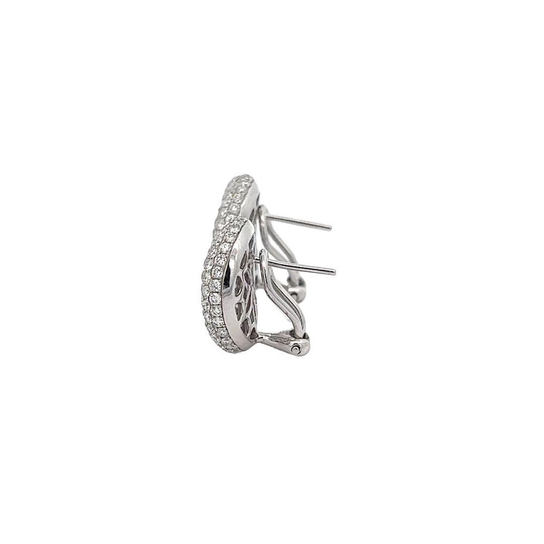 White Gold 2.85ctw Pave Earrings