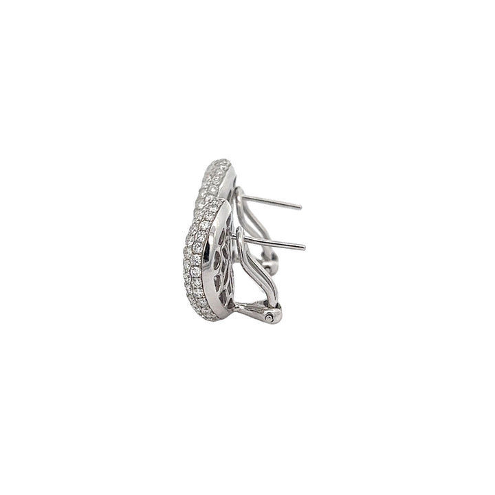 White Gold 2.85ctw Pave Earrings