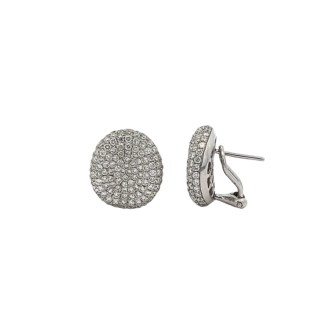 White Gold 2.85ctw Pave Earrings