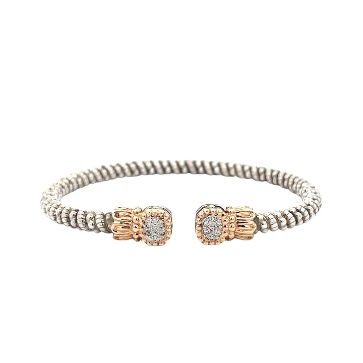 Vahan Half Open 14K Yellow Gold Sterling Silver 0.7ct Diamond Bracelet