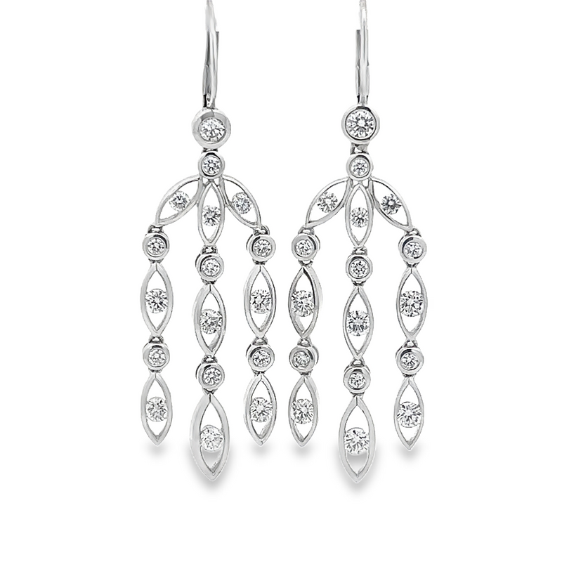 White Gold 2.00ct Diamond Chandelier Earrings