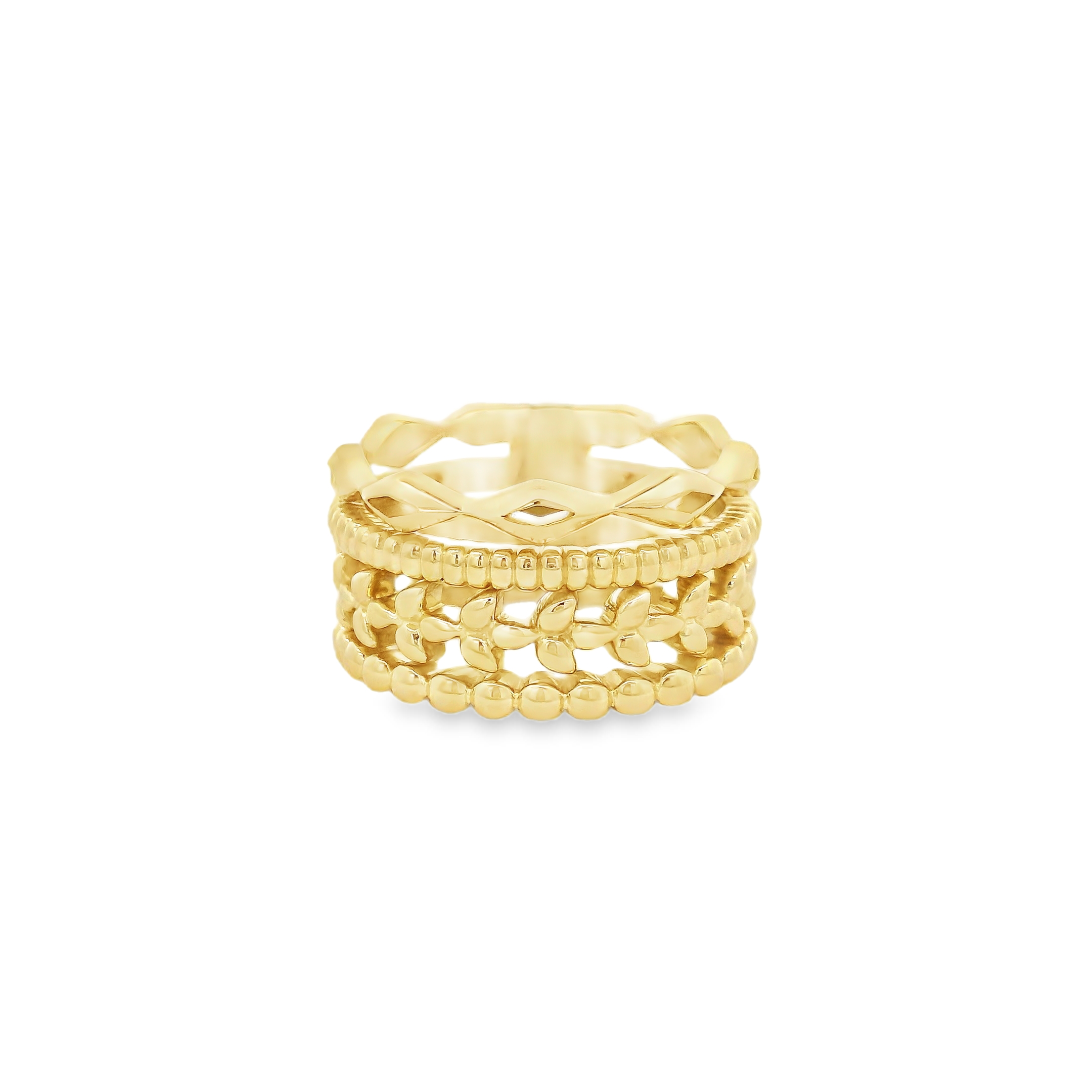 Gold Multi Row Ring