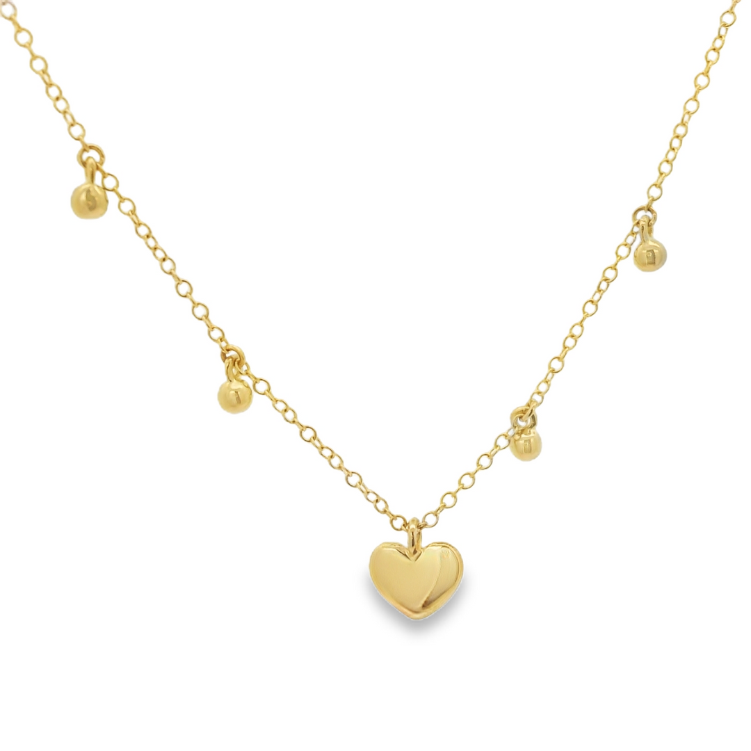 Gold Stationary Heart Necklace