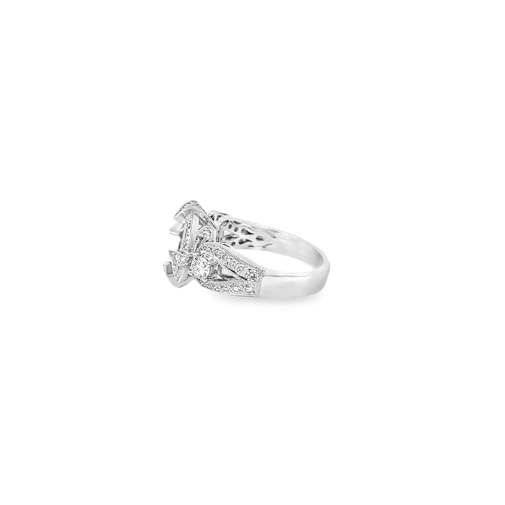 White Gold Diamond Semi Mount 0.86 Carat