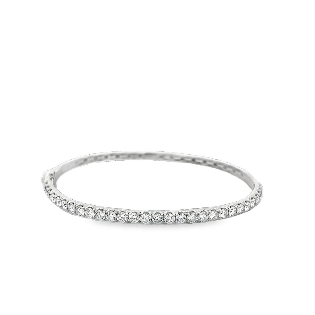 Diamond Bangle Bracelet in 14K White Gold with 2.00ctw Lab Grown Diamonds