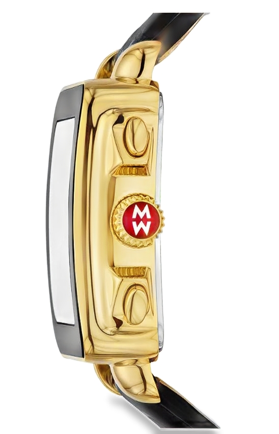 Michele Deco Sport Watch 36MM - Black Leather