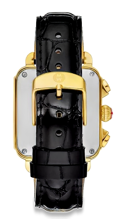 Michele Deco Sport Watch 36MM - Black Leather