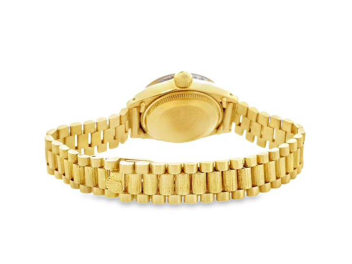 Pre-owned Rolex Ladies Presidential Datejust Diamond Watch 26MM - 18K Yellow Gold