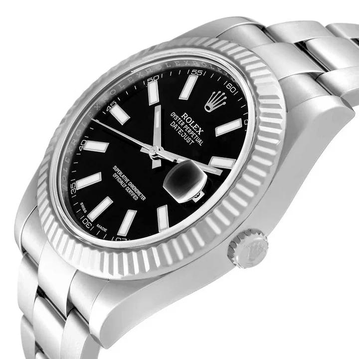 Pre-owned Rolex Oyster Perpetual Datejust Watch 41MM - Black Dial
